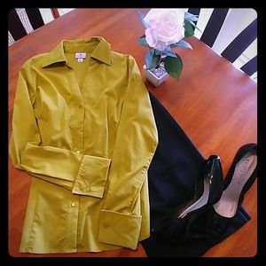 Worthington Stretch French Cuff Blouse